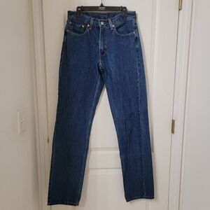 Levi's Size 32x38 550 Relaxed Fit Dark Wash Denim Blue Jeans, EUC